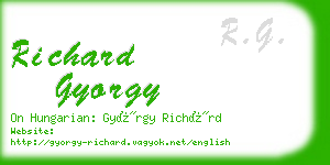 richard gyorgy business card